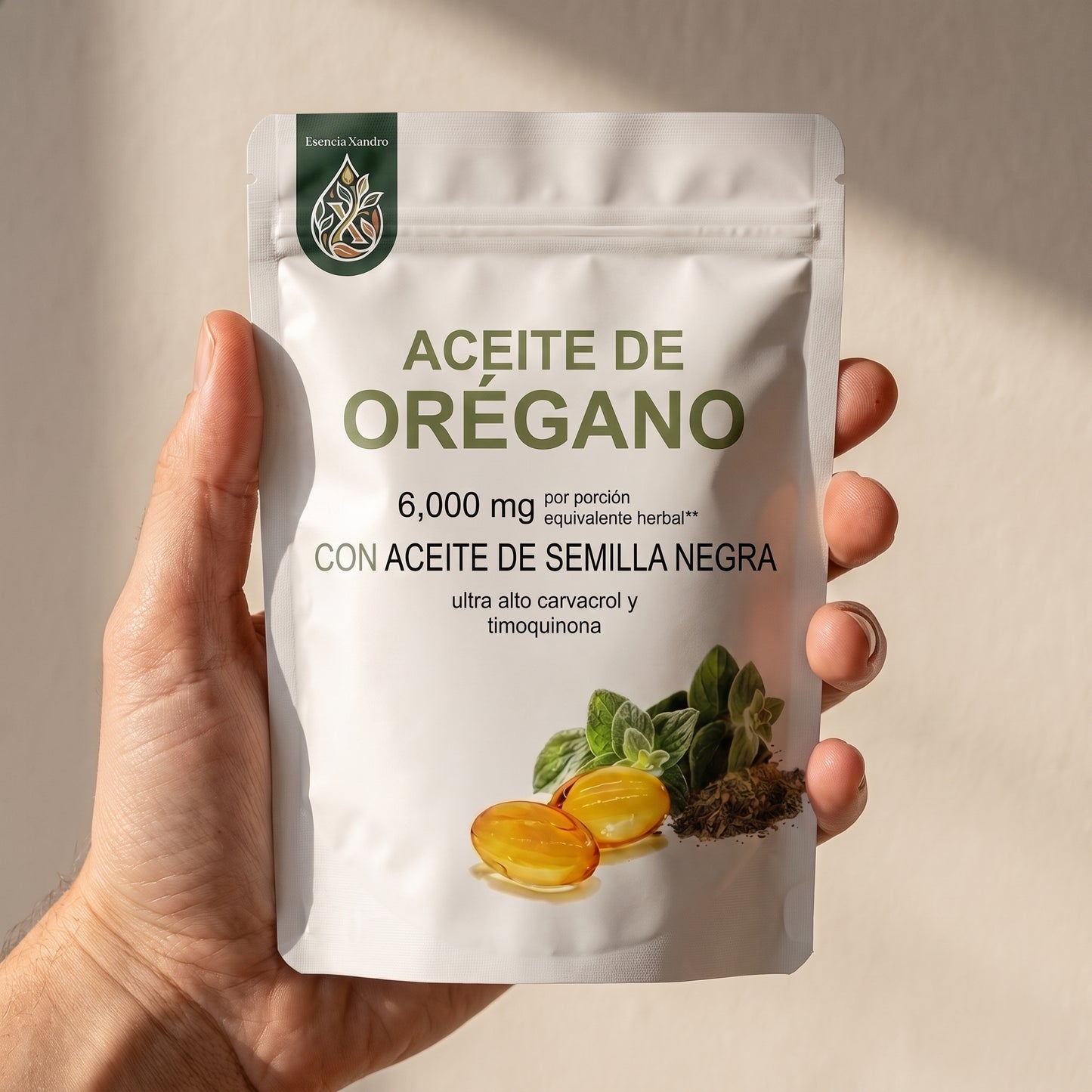 Aceite de Orégano con Semilla Negra · 60 cápsulas
